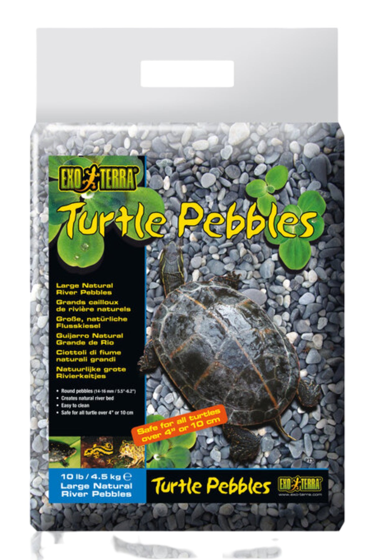 EXO TERRA - Turtle Pebbles 10-20 mm de 4,5 kg - Piedras decorativas para tortugas