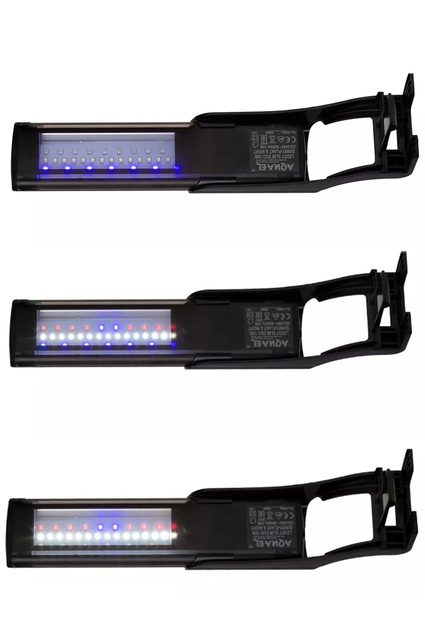 AQUAEL - Iluminación LEDDY SLIM DUO Sunny Plant & Night 10W (Negra)