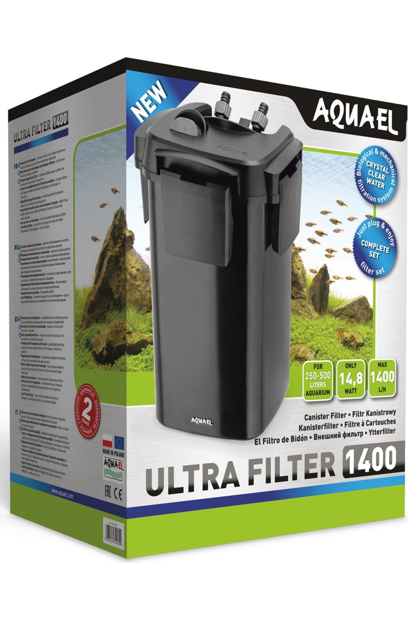 AQUAEL - Filtro externo ULTRA1400 (aquários até 600 litros)