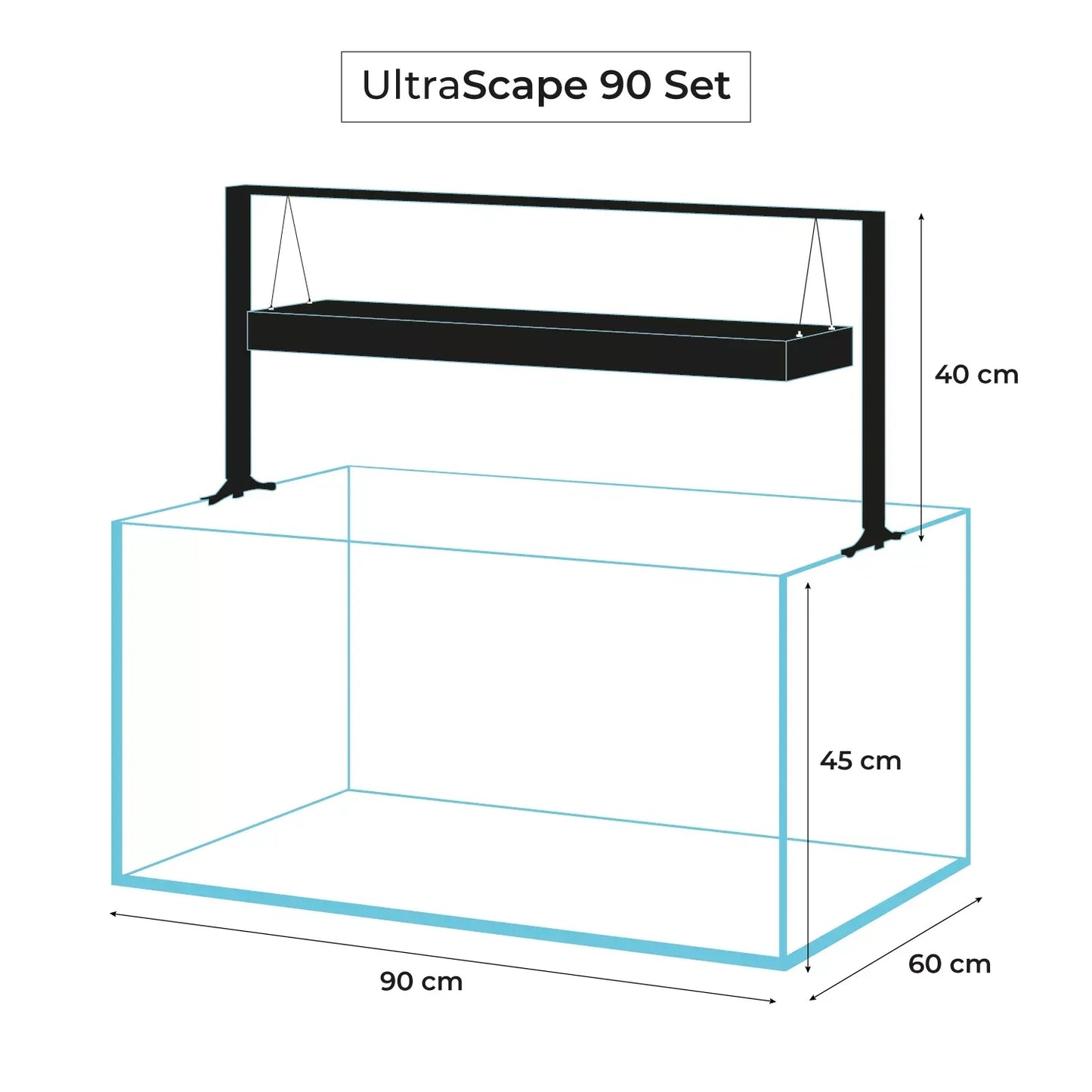 AQUAEL - Acuario Ultrascape 90 Forest Set de 243 litros