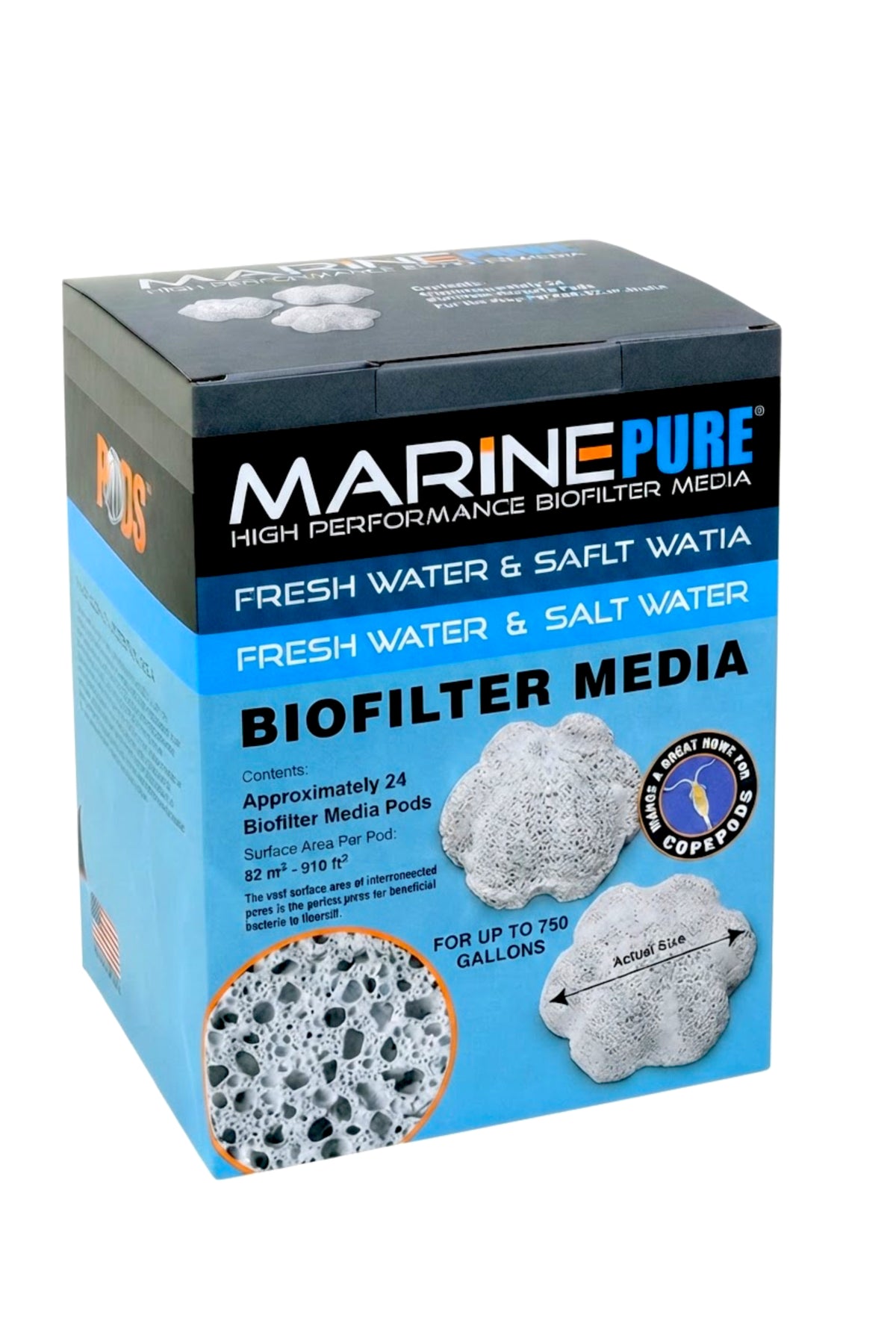 MarinePure POD de 24 ud. - Medio filtrante biológico para acuario marino