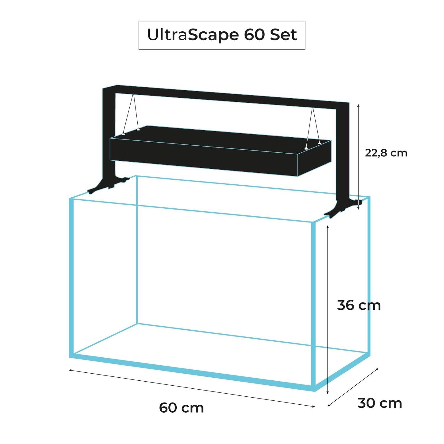 AQUAEL - Ultrascape 60 Forest Set - Acuario de 65 litros con mueble