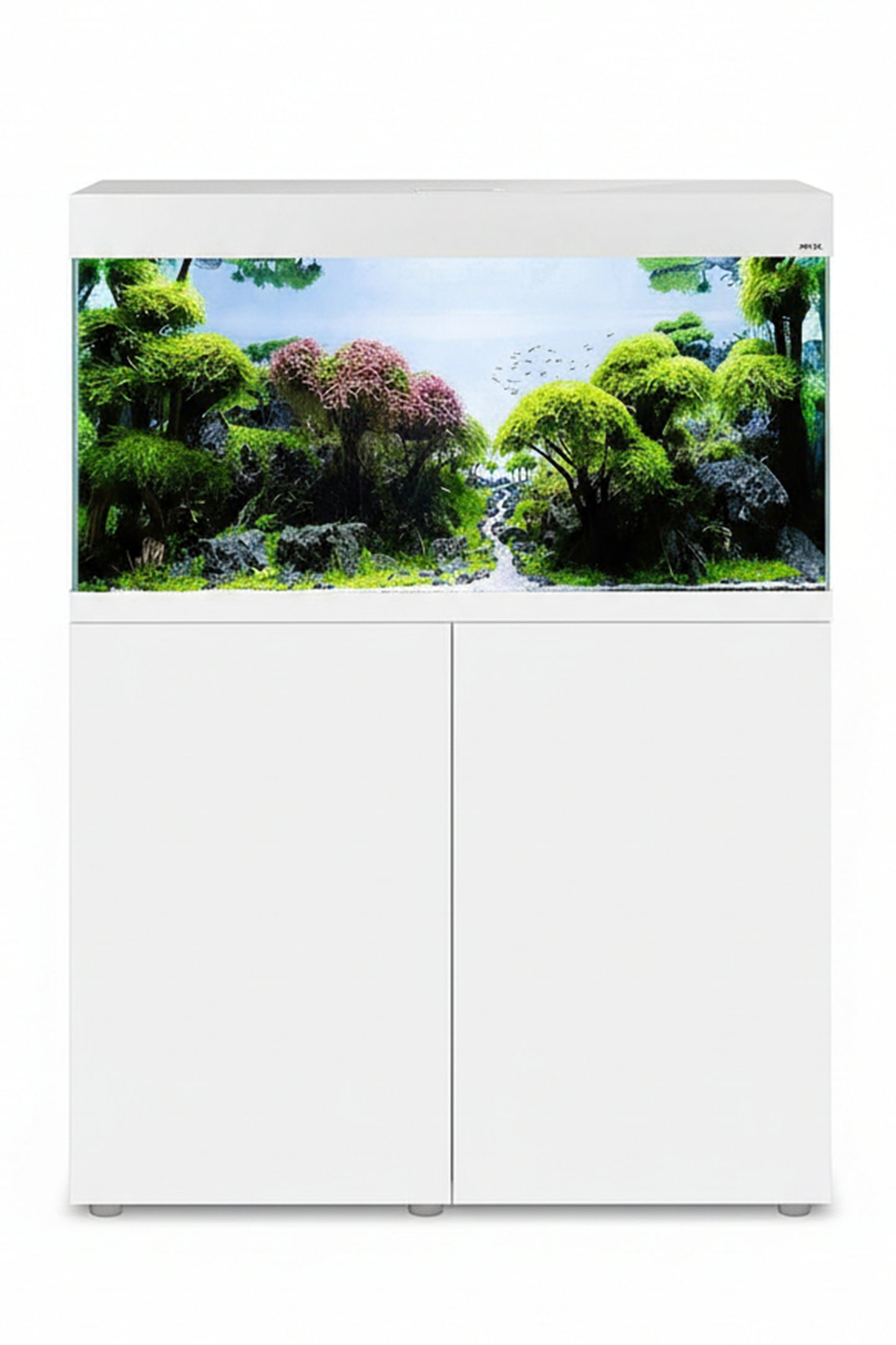 Acuario Optiset 200 litros  con mueble Blanco