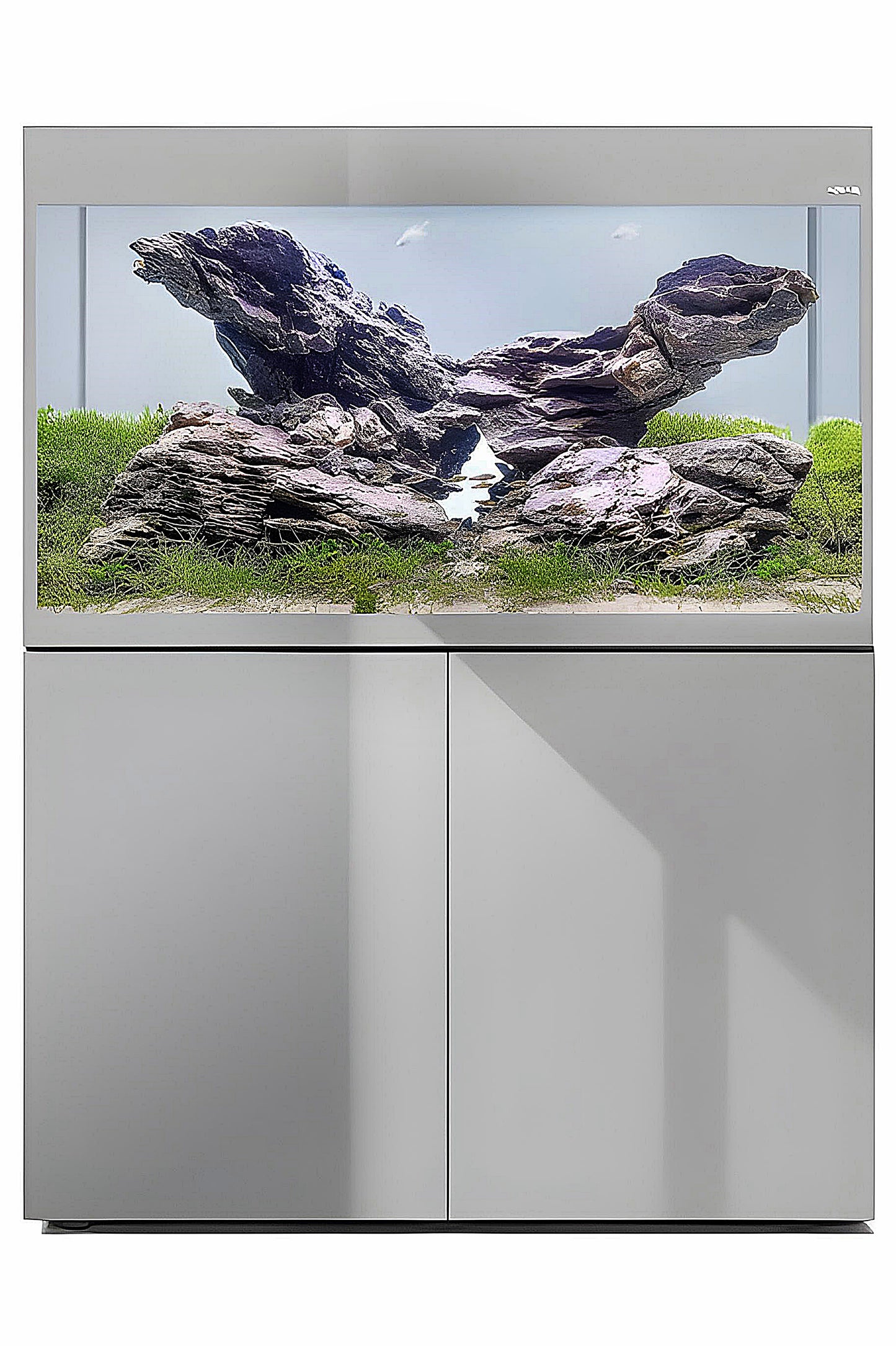 Acuario con mueble AQUAEL GLOSSY 100 GREY de 215 litros