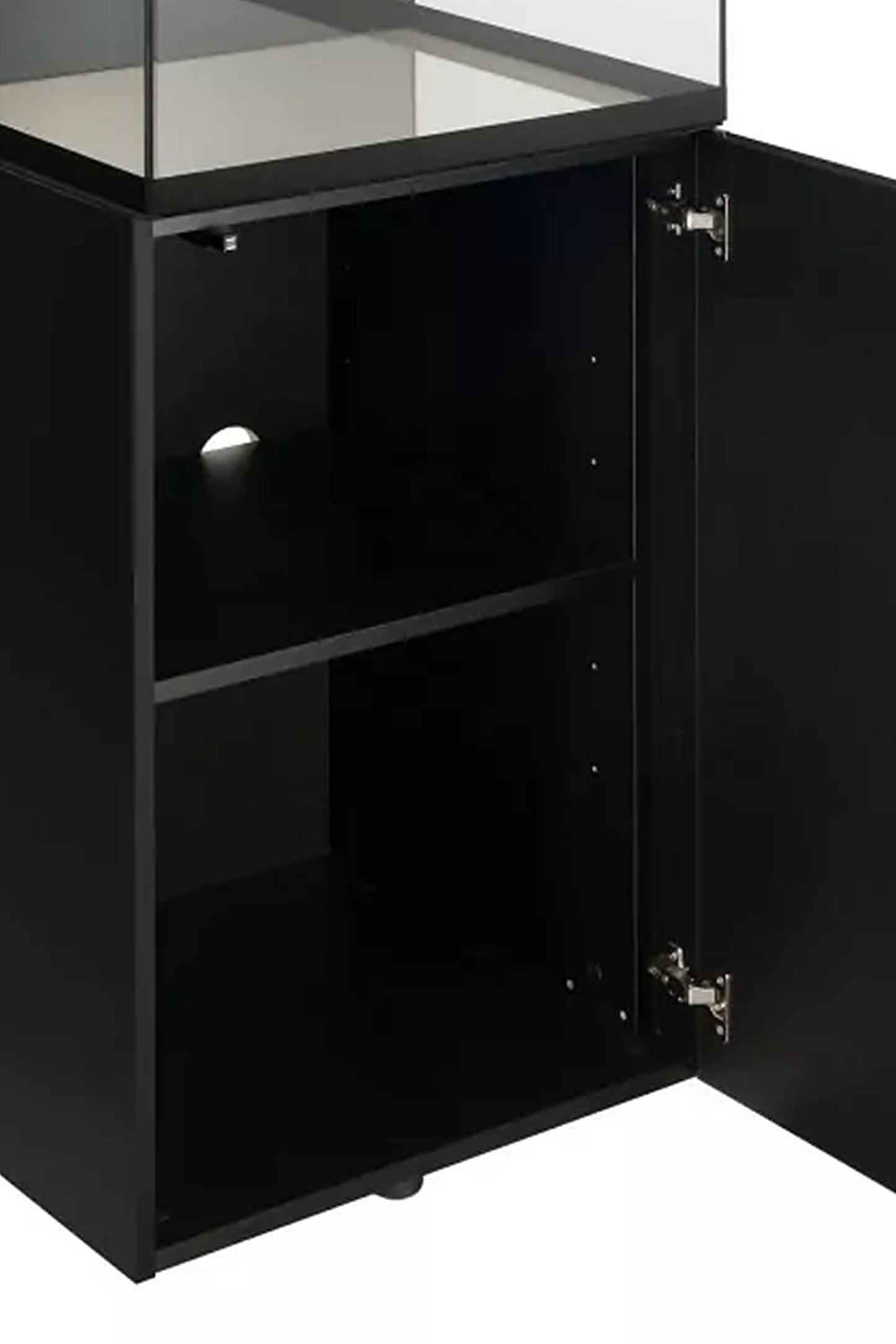 Acuario GLOSSY MARINE 60 de 170 litros con mueble negro