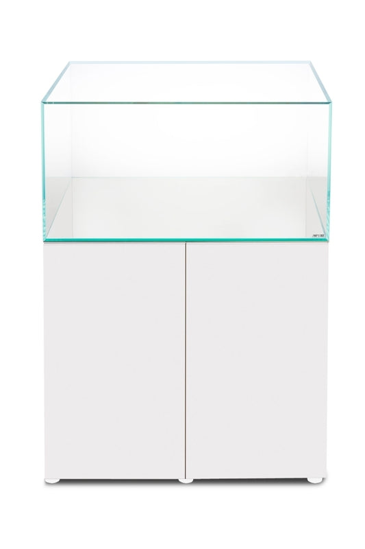 Opti Tank Scape 90 con Stand Blanco - Urna de cristal óptico de 243 litros