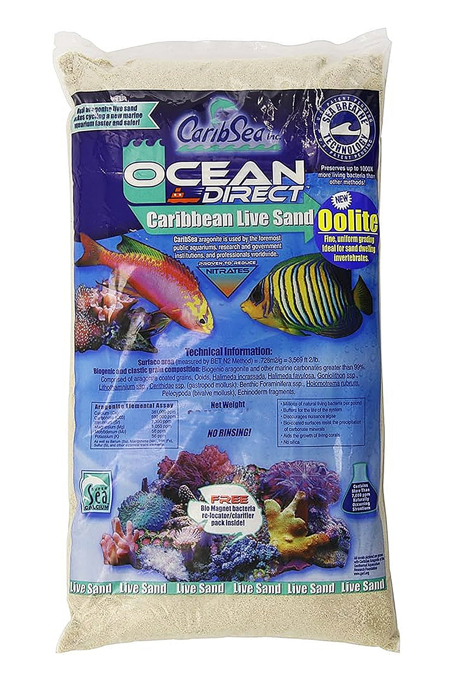 CARIBSEA - CORALINE™ - Sustratos secos - Ocean Direct Oolite 18,14 kg