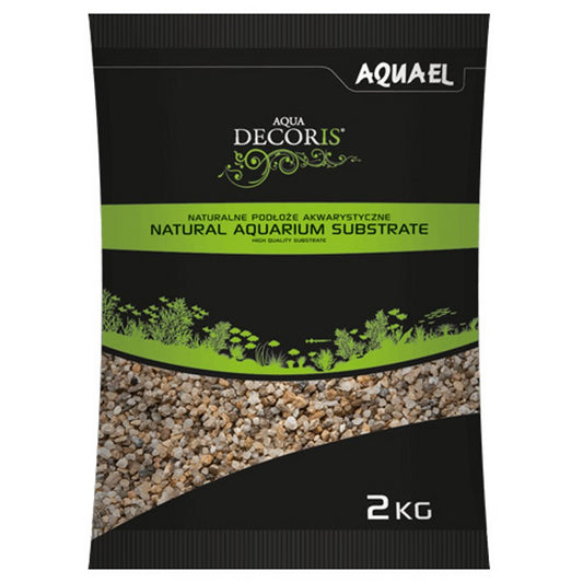 AQUAEL - Natural Multicolored Gravel 1.4/2 mm. - 2 kg.