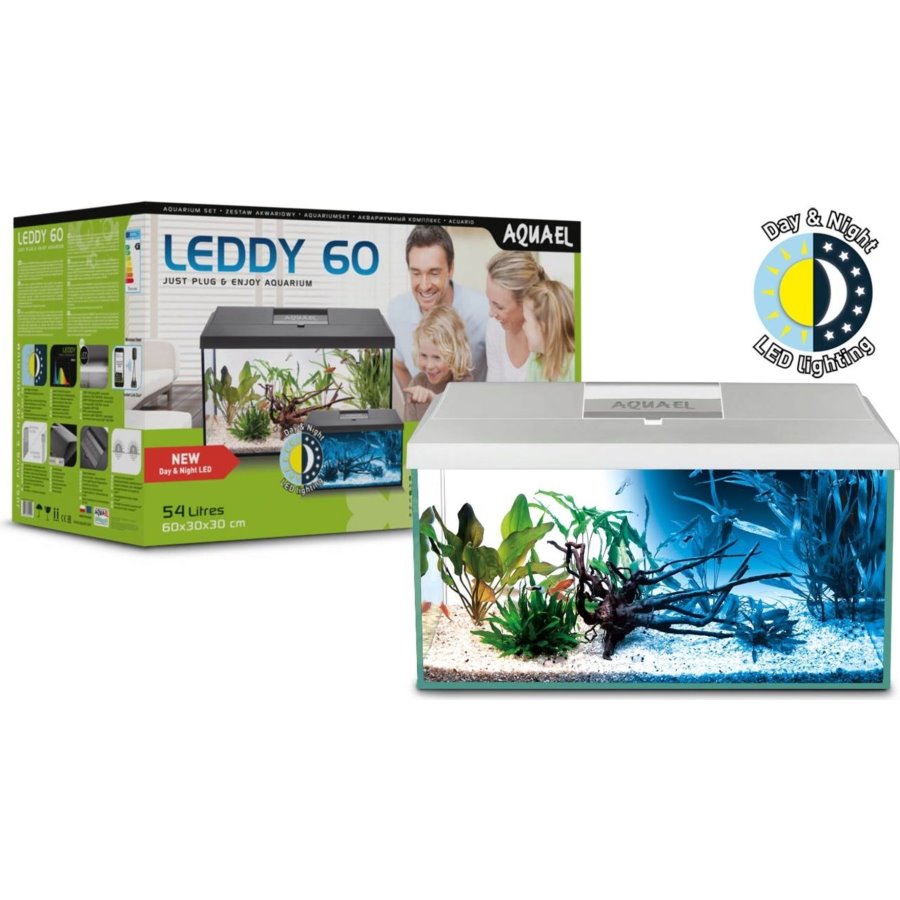 Aquarium-Kit LEDDY D&amp;N 60 Weiß 54 Liter