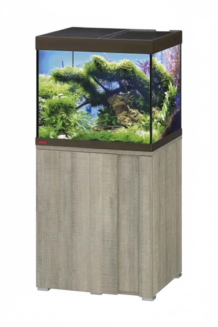 Acuario EHEIM VIVALINE BRONCE de 150 litros con mueble Roble