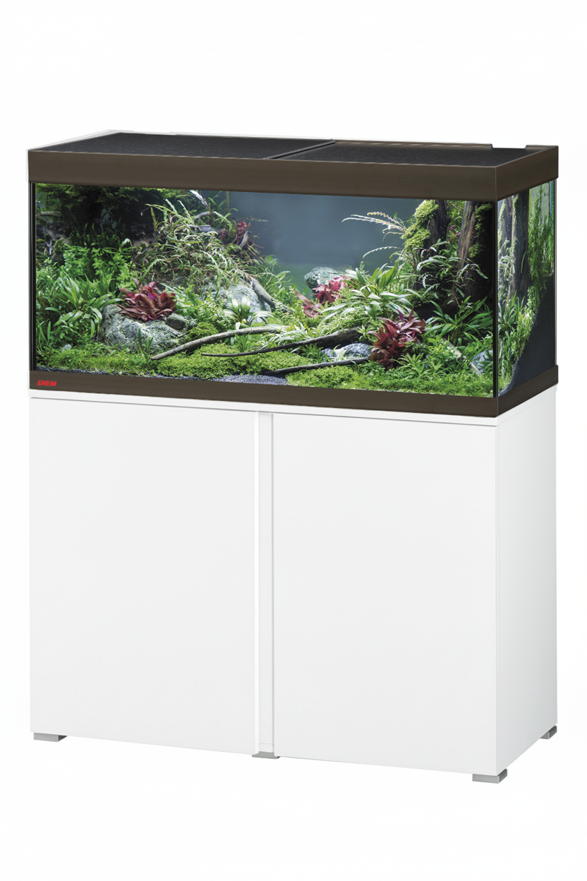 Acuario EHEIM VIVALINE BRONCE de 180 litros con mueble Blanco