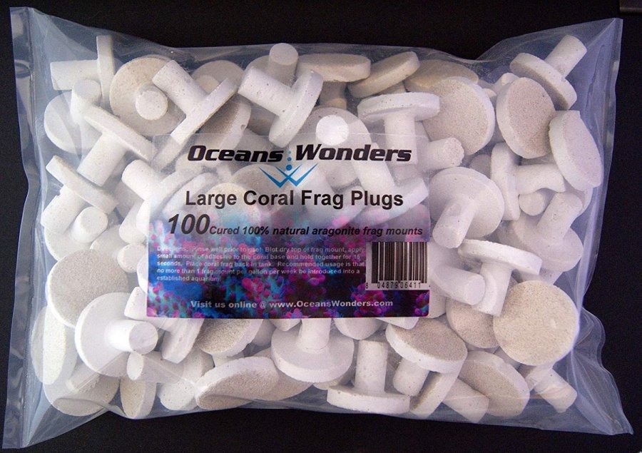 OceanWonders - Coral Frag Plugs 23mm. Bulk . 100 U.