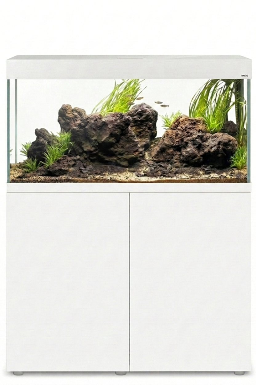 Acuario Optiset 200 litros con mueble Blanco
