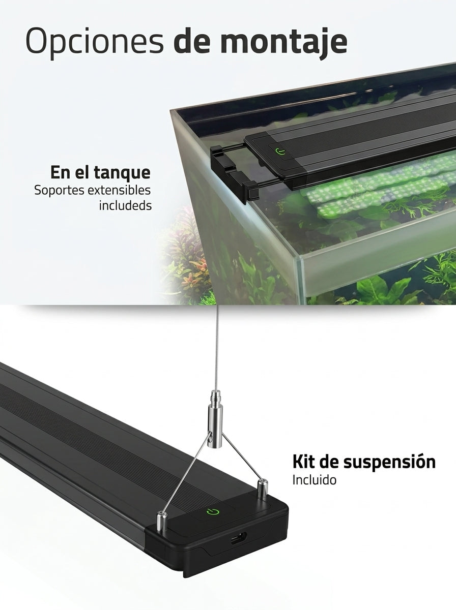 Fluval - Iluminación LED Plant PRO 4.0 de 38W (38,4-60 cm)