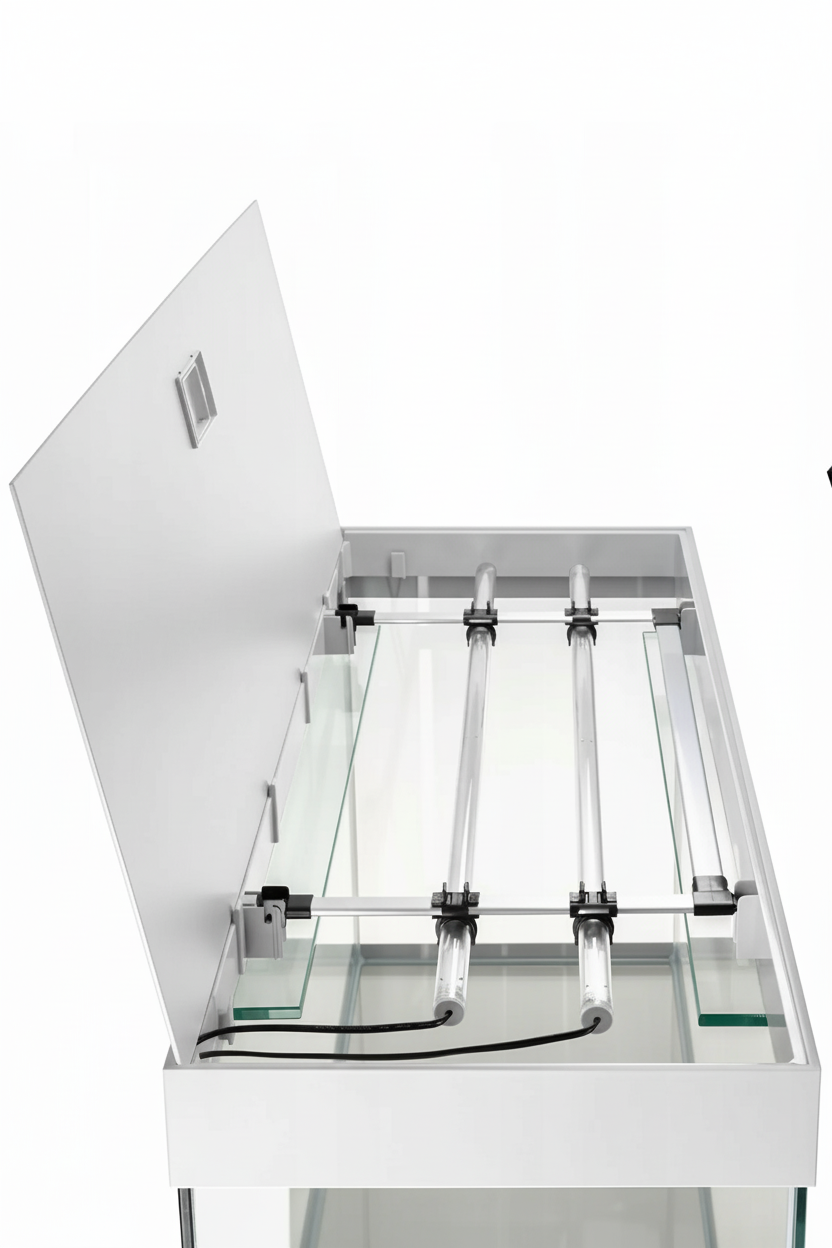 Acuario Optiset 200 litros  con mueble Blanco