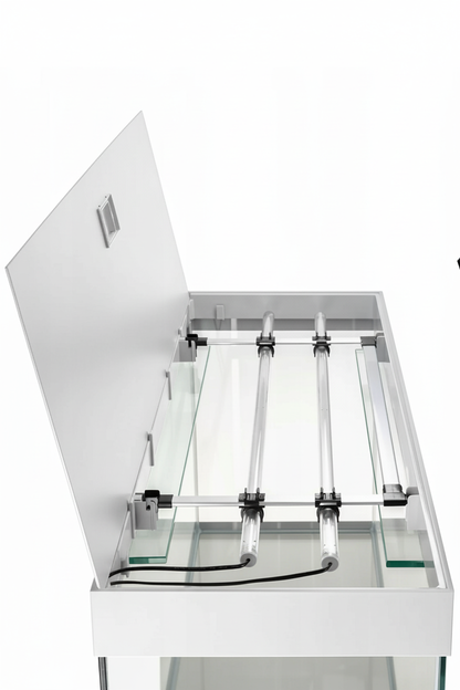 Acuario Optiset 200 litros con mueble Blanco