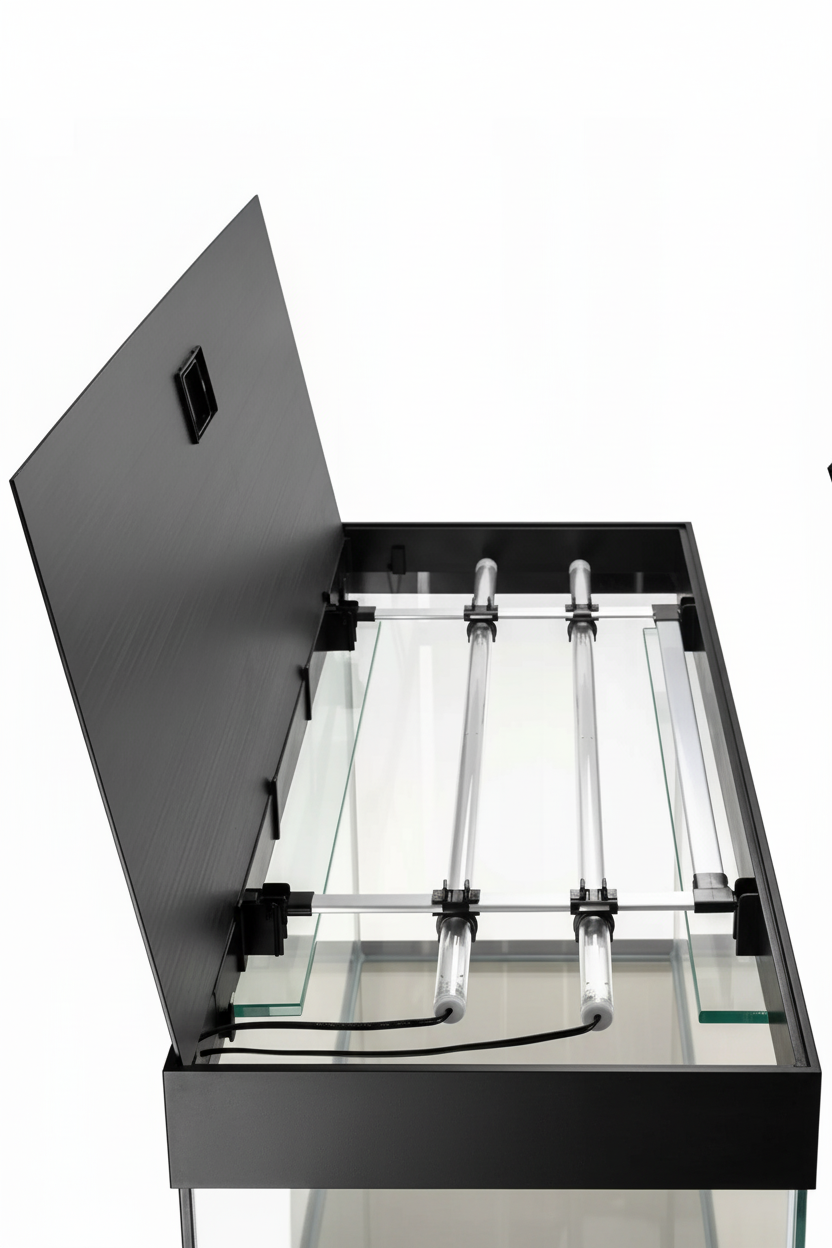 Acuario Optiset 240 litros con mueble Negro