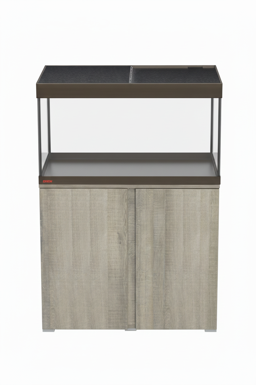 Acuario EHEIM VIVALINE LED 126 litros con mueble Roble gris